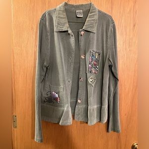 3/$15 Viva City USA Green Corduroy & Cotton Pants Set